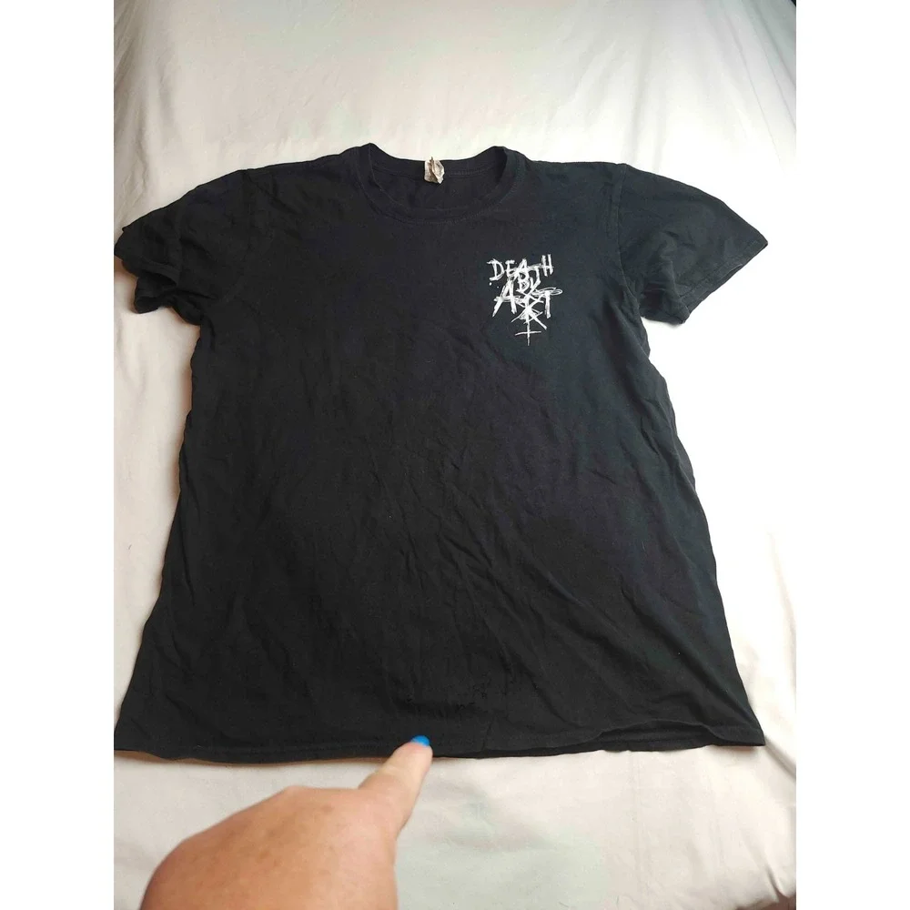 Death By Art Skull T-Shirt Mens L Black Grunge Alt Punk Indie Sleaze Streetwear